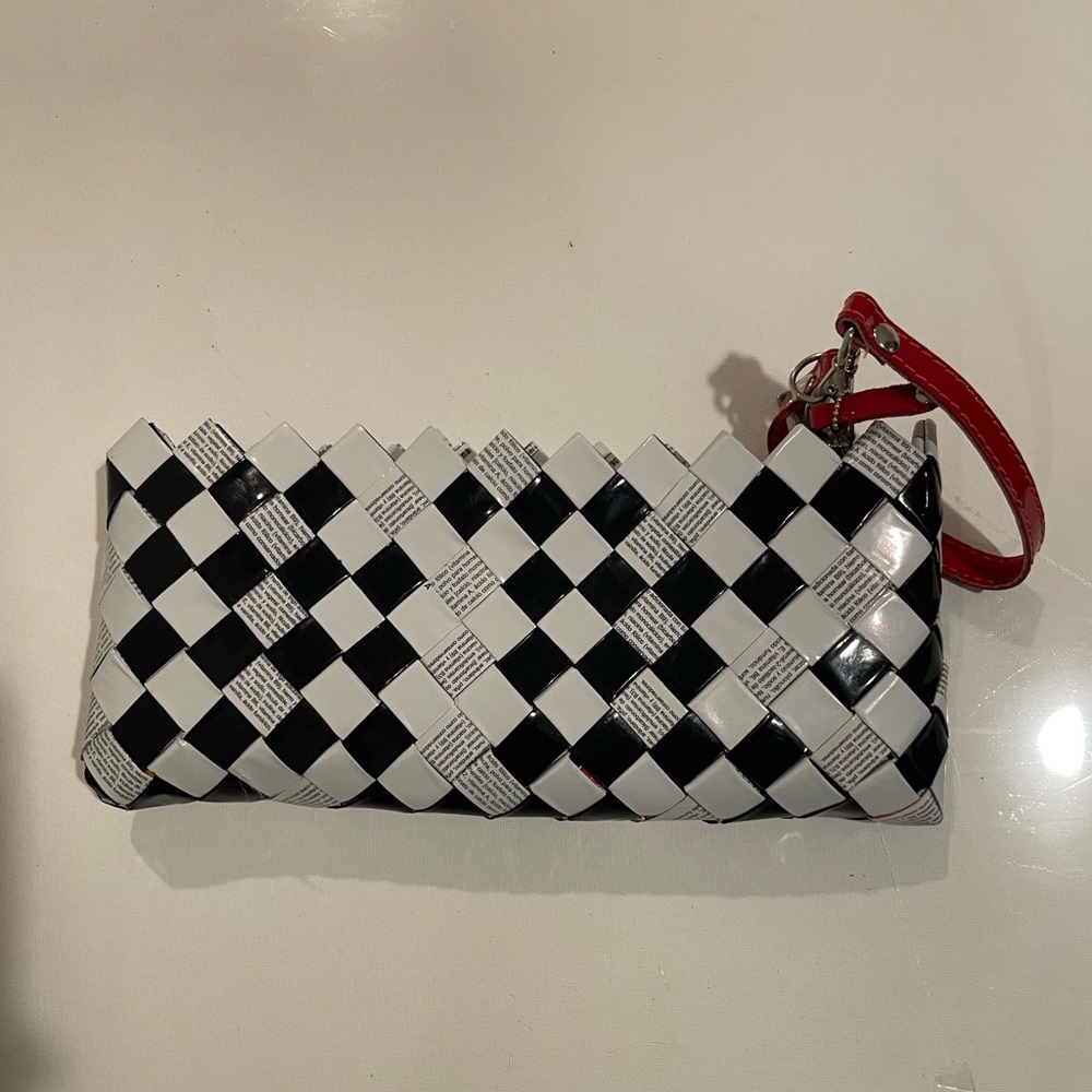 Nahui Ollin Black and White Wallet
